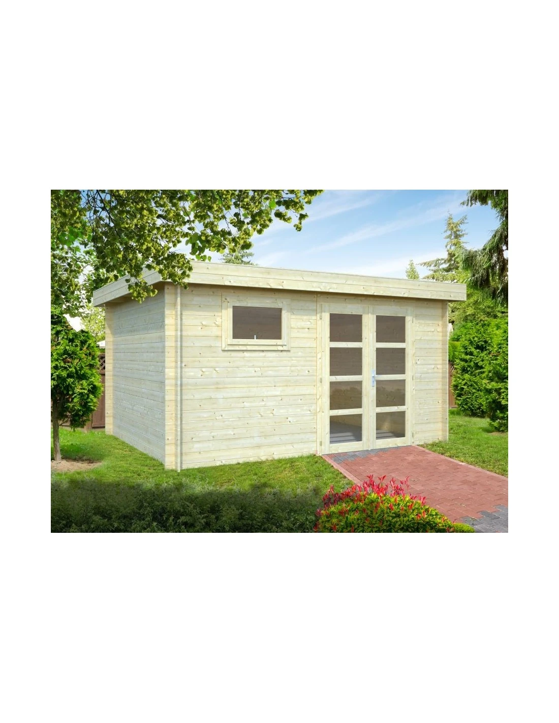 Abri De Jardin Elsa 11.7 M² En Bois Massif 28 Mm