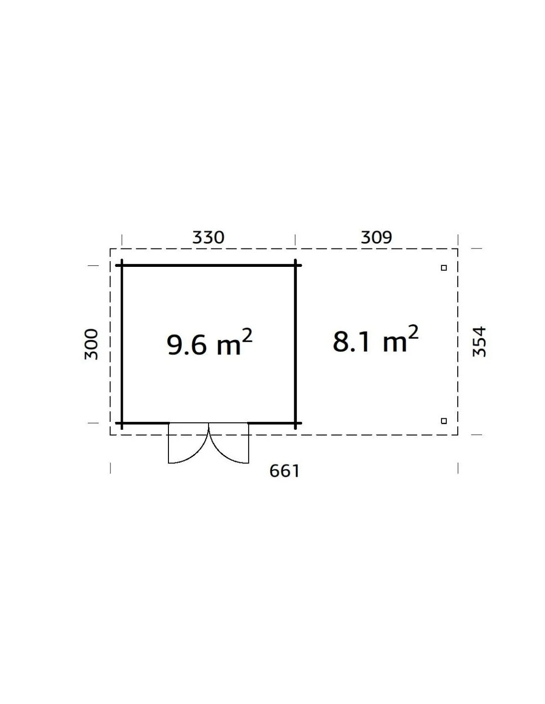 Abri De Jardin Elsa 9.9 M² + Avancée De 3.1 En Bois Massif 28 Mm – Image 4