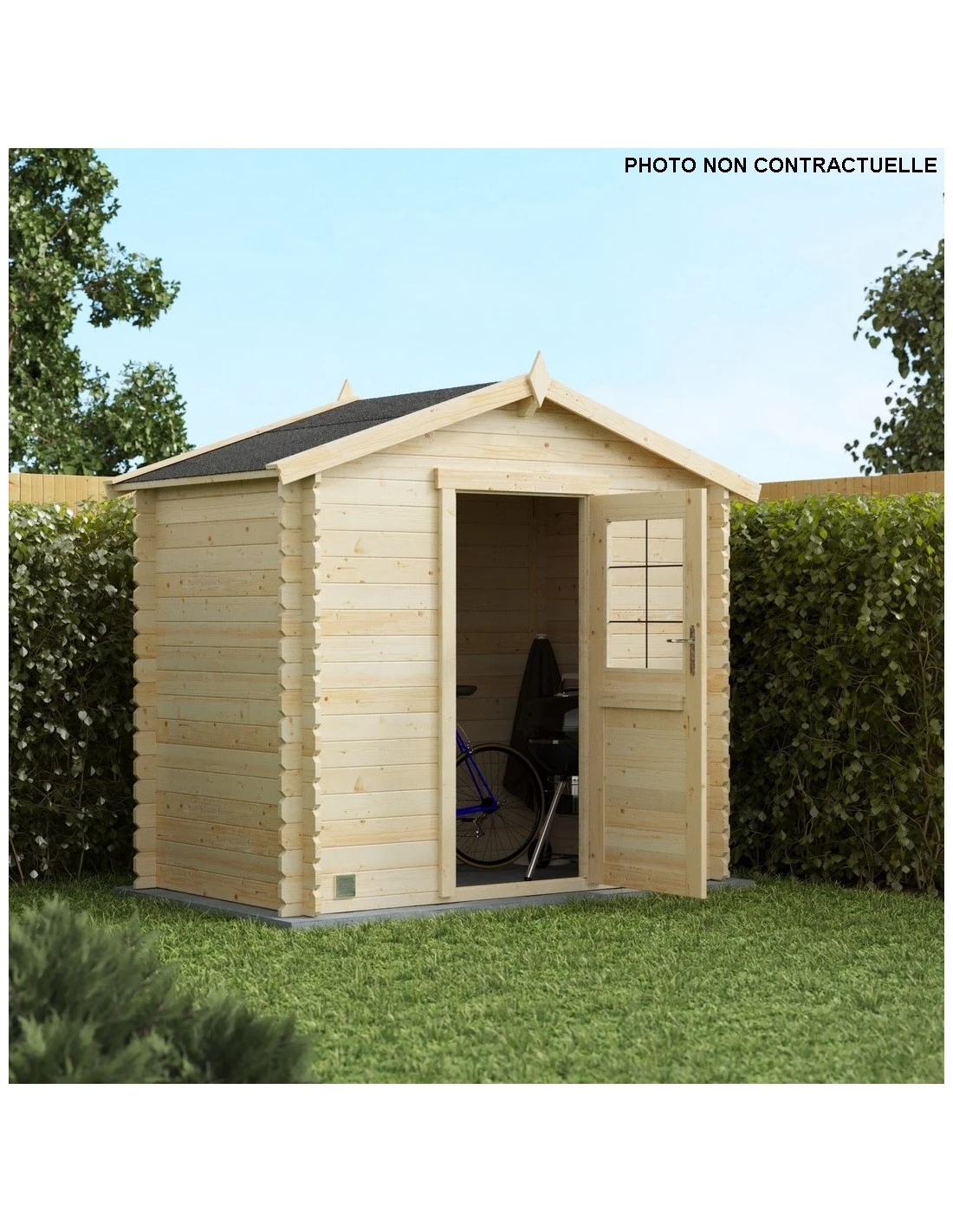Abri De Jardin Juno 2.8 M² En Bois Massif 19 Mm – Image 2