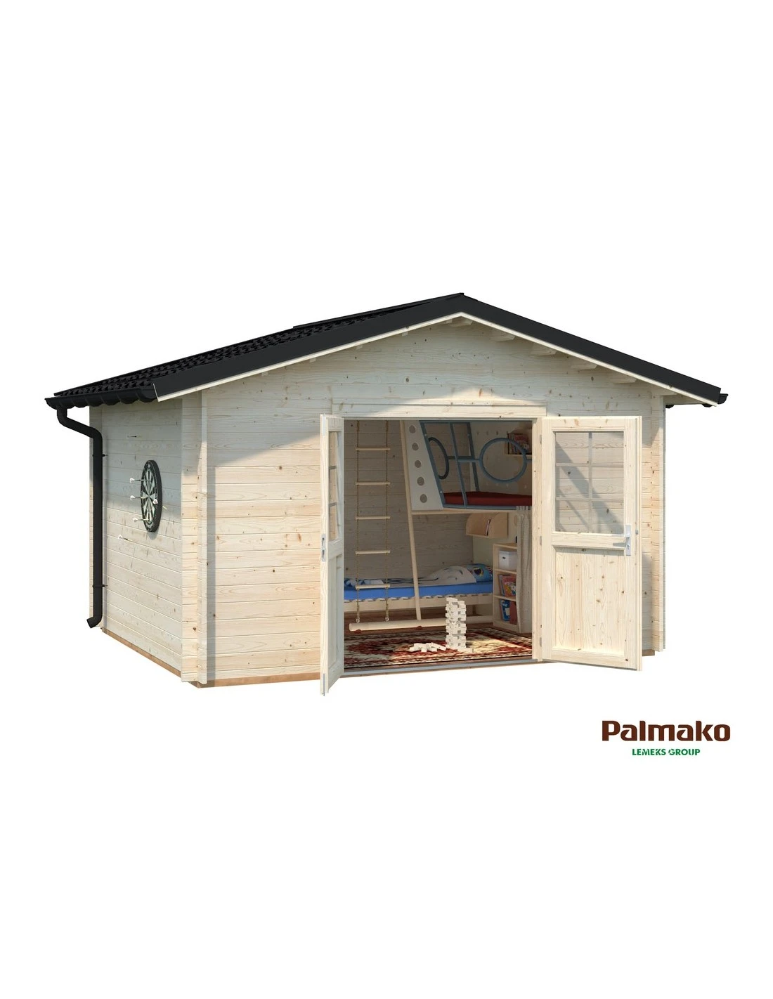 Abri De Jardin Tina 10.8 M² En Bois Massif 34 Mm – Image 4