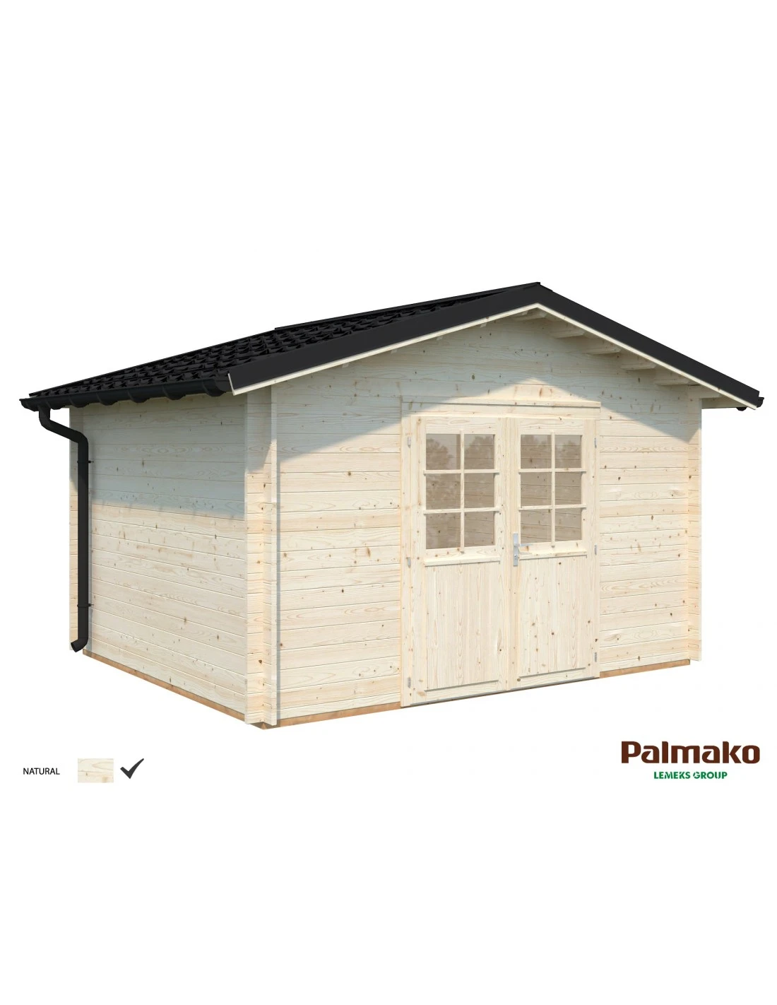 Abri De Jardin Tina 10.8 M² En Bois Massif 34 Mm – Image 5