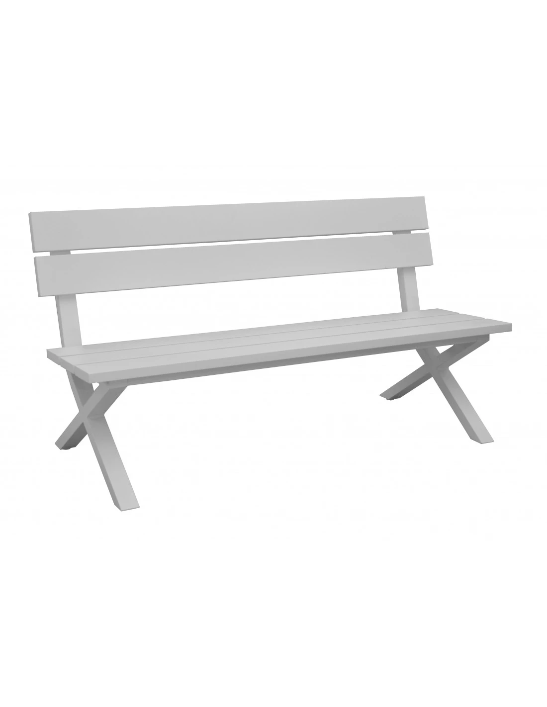 Banc De Jardin CROSSWAY - Aluminium - Blanc