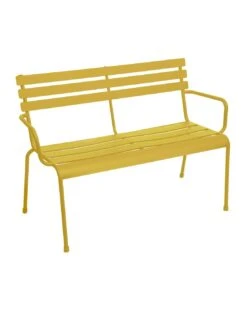 Banc De Jardin Métal Greensboro - Acier époxy - Moutarde