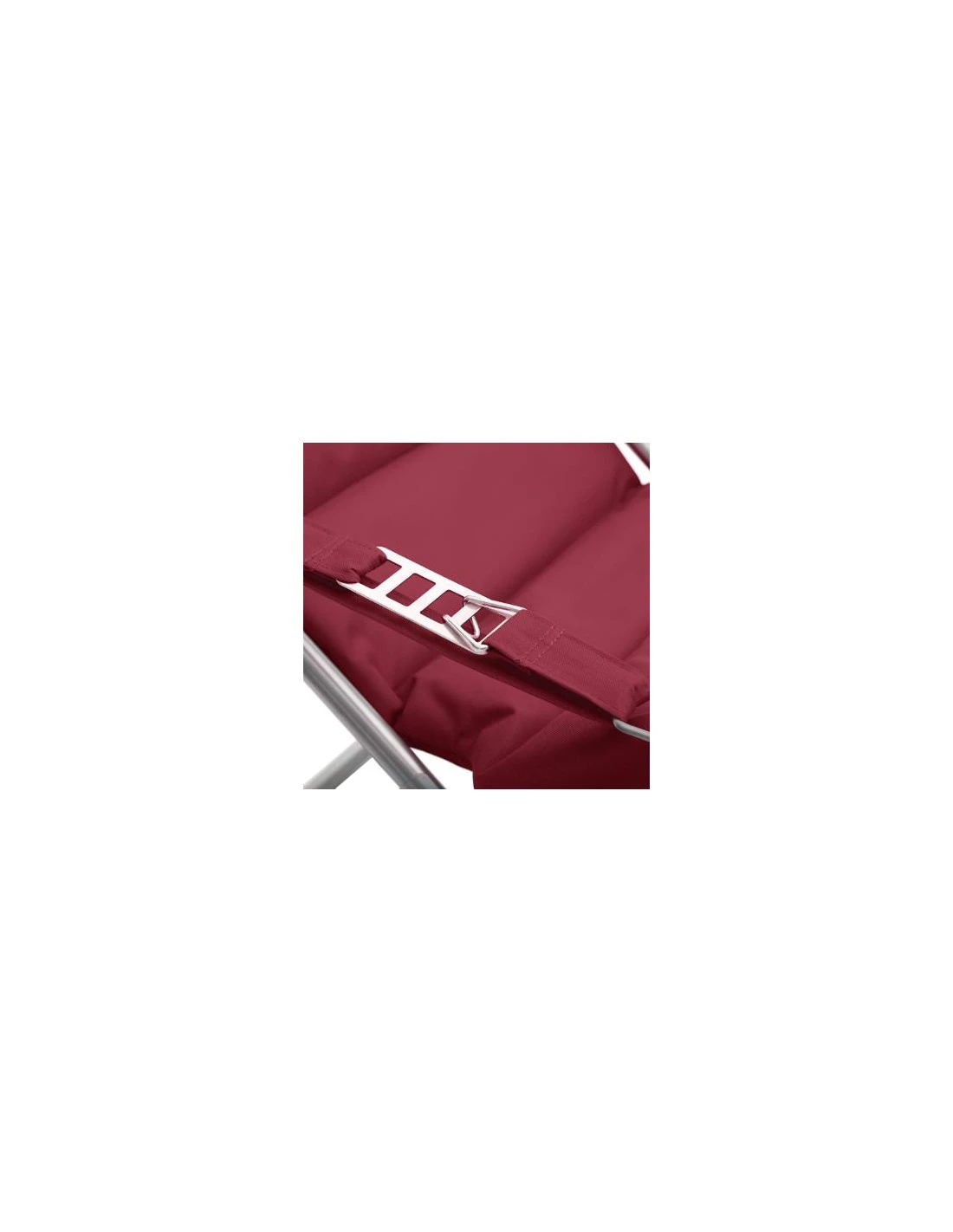 Fauteuil Relax De Jardin MILOS - Assise Matelassée - Bordeaux – Image 3