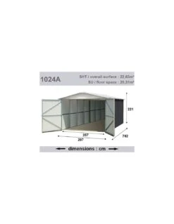 Garage Métal Anthracite 22.6 M² Acier Galvanisé