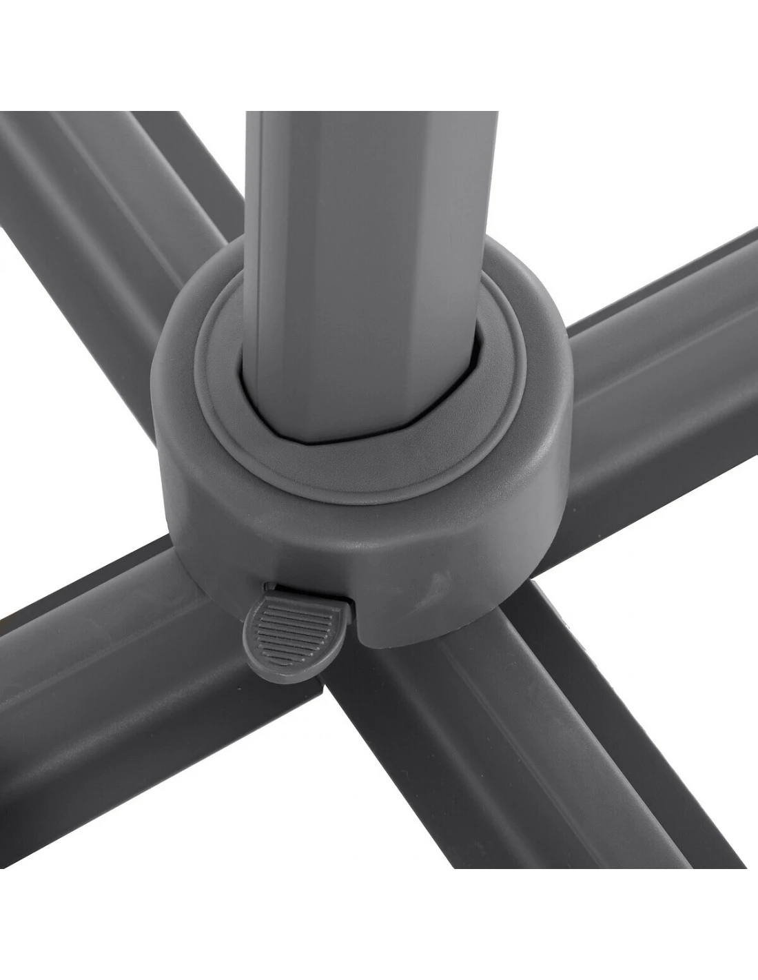 Parasol Déporté Carré Eléa 3 X 3 M - Toile Polyester 250g/m² - Bleu Canard – Image 5