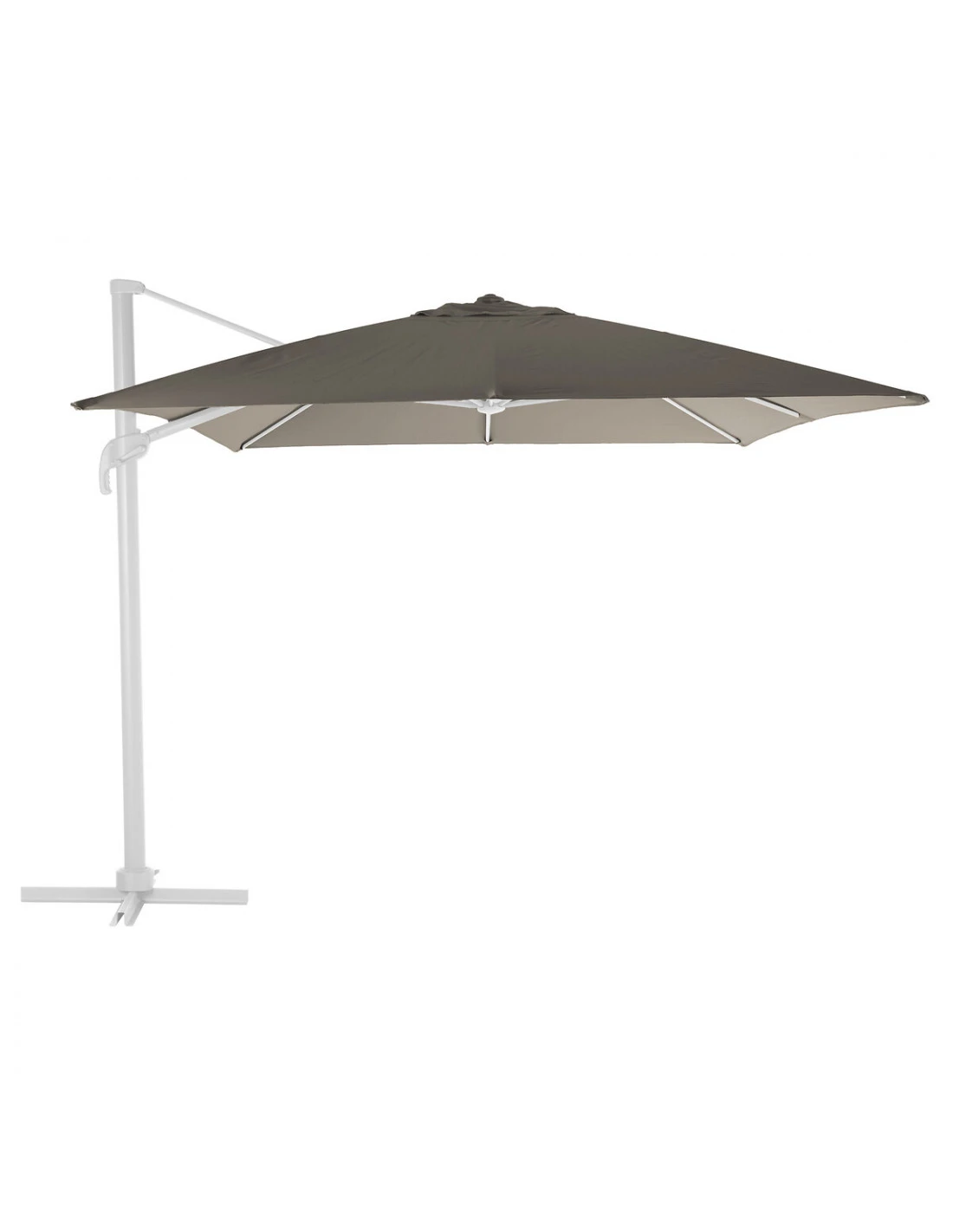 Parasol Déporté Elea 3x3 M Toile Olifen Noisette