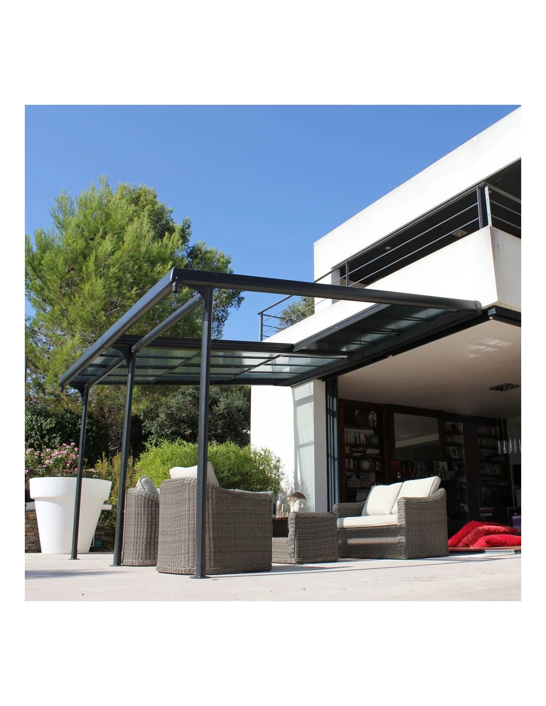Pergola Adossée Azura En Aluminium 3,5 X 4 M (structure Seule) – Image 2