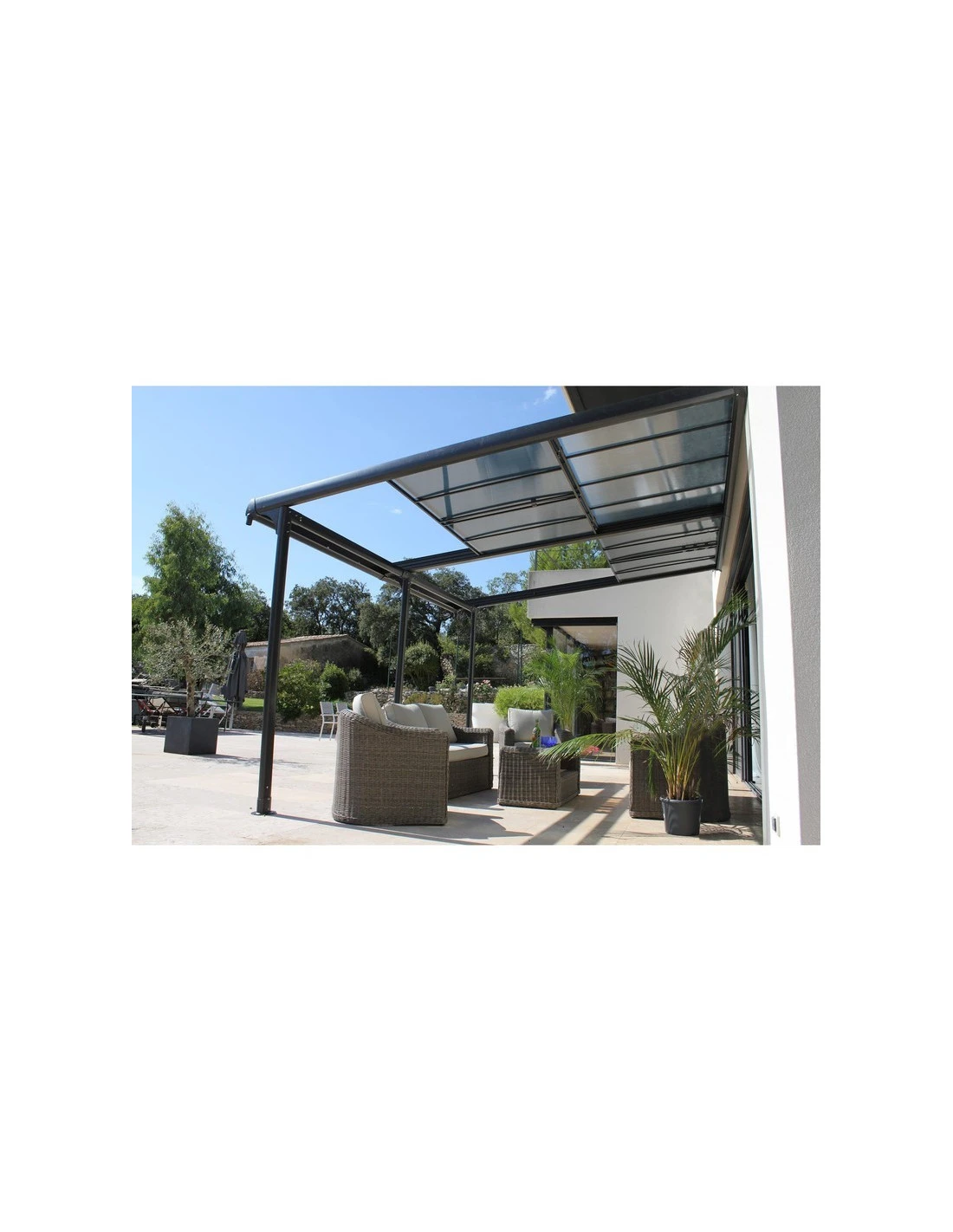 Pergola Adossée Azura En Aluminium 3,5 X 4 M (structure Seule) – Image 3