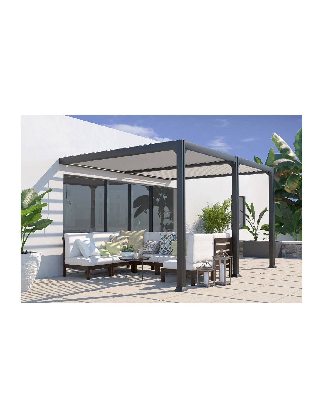 Pergola Adossée Bioclimatique SAVANNAH 3x4 M En Aluminium – Image 2