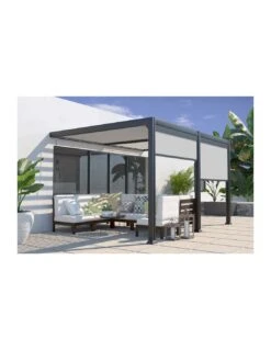 Pergola Adossée Bioclimatique SAVANNAH 3x4 M En Aluminium
