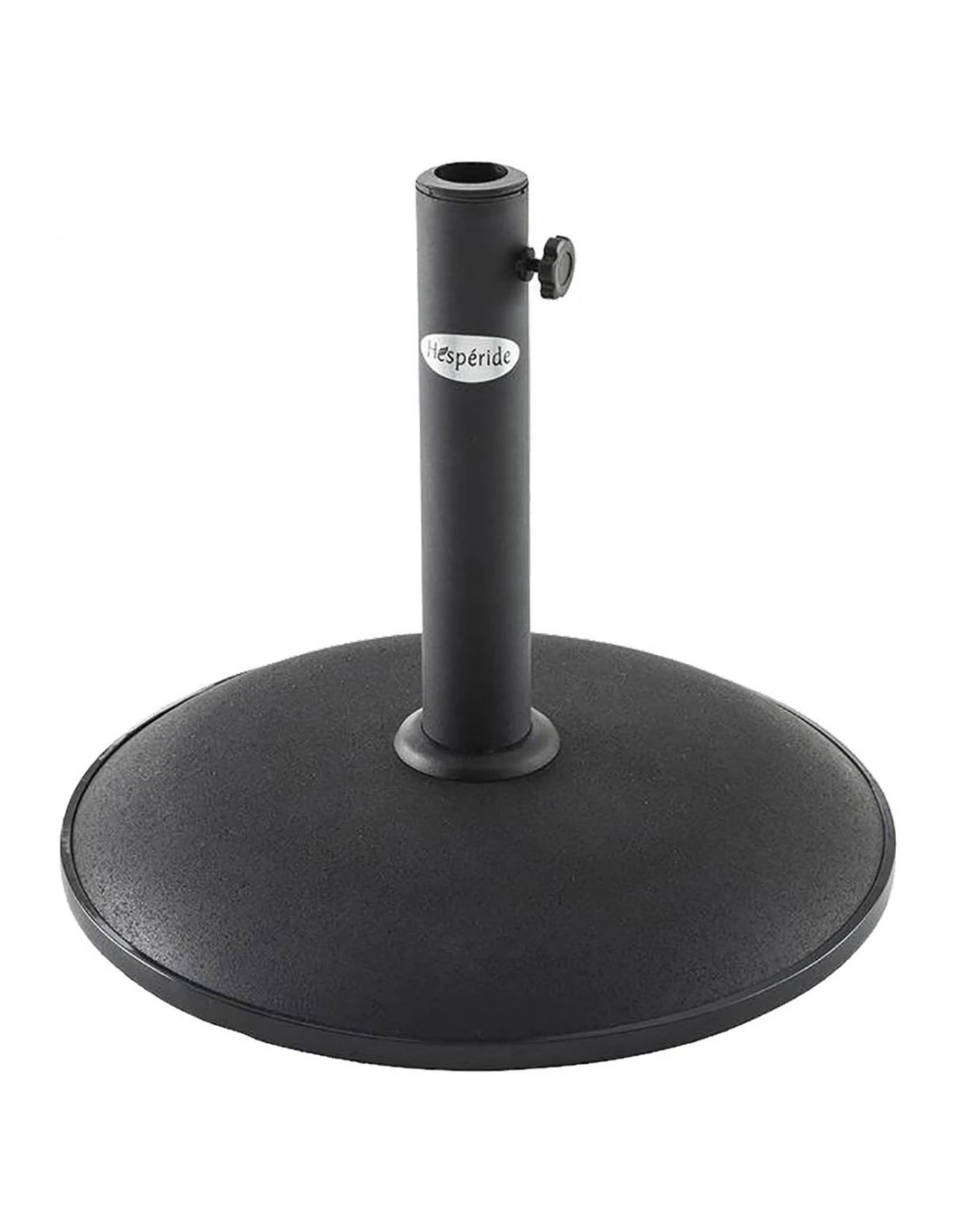 Pied De Parasol Béton Rond 15 Kg - D.45 X H.37,5 Cm - Noir