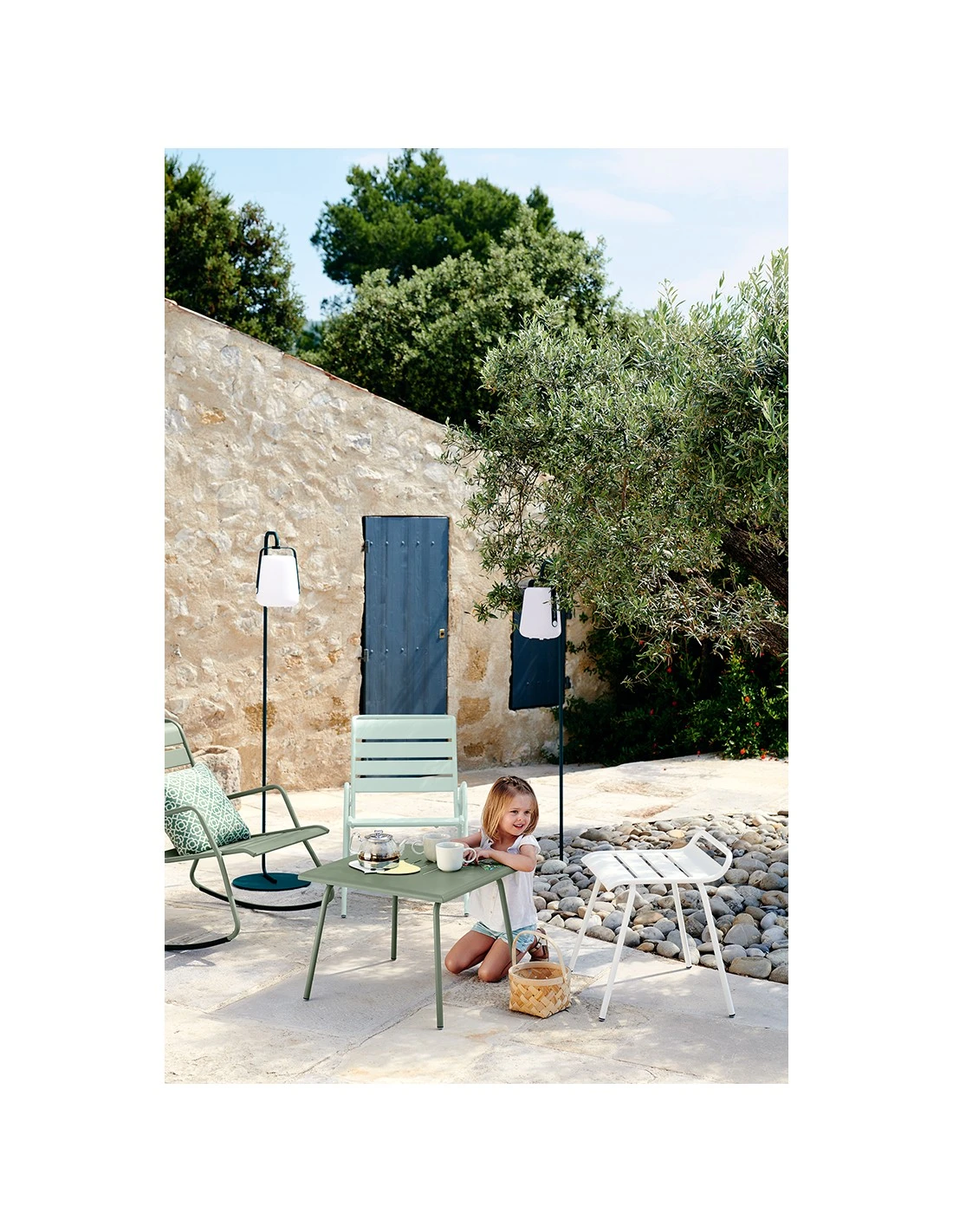 Rocking Chair Monceau En Métal - Menthe Glaciale – Image 2