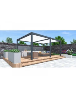 Tonnelle Bioclimatique Zéphir 6x4 M En Aluminium Avec Lames Motorisées