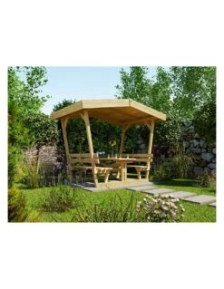 Tonnelle WEKA 662 Pour 8 Personnes En Bois Massif Traité