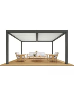 Tonnelle Zéphir Bioclim 6x4 M En Aluminium Avec Lames Orientables