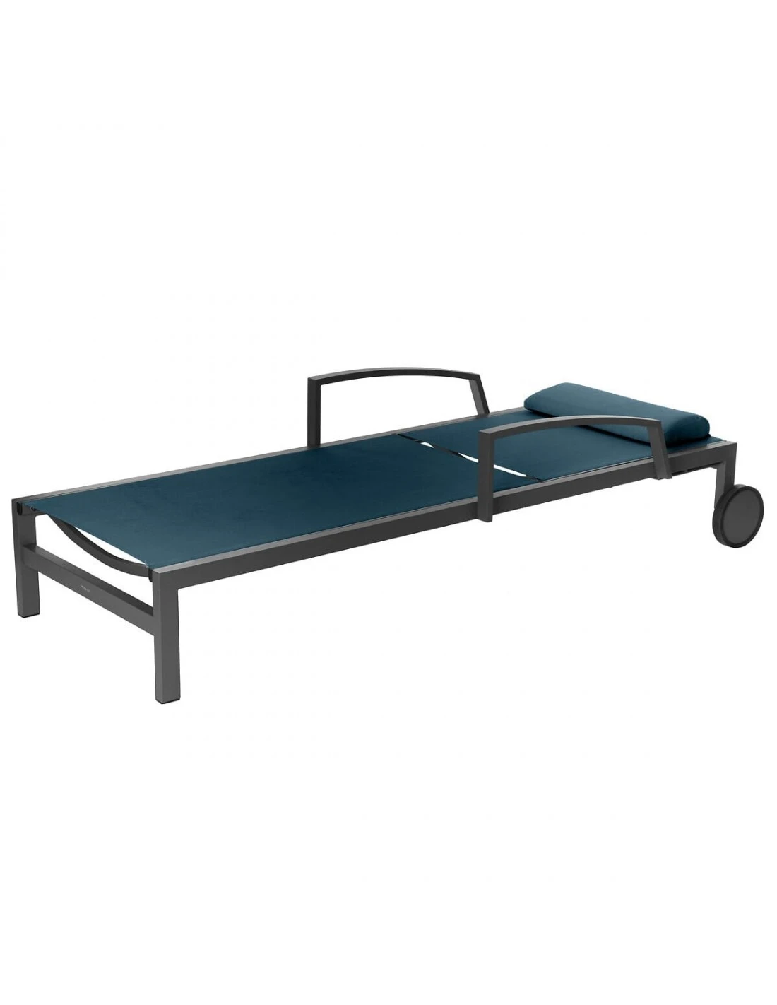 Transat De Jardin Ocala 4 Positions Aluminium Et Texaline - Graphite / Anthracite – Image 7