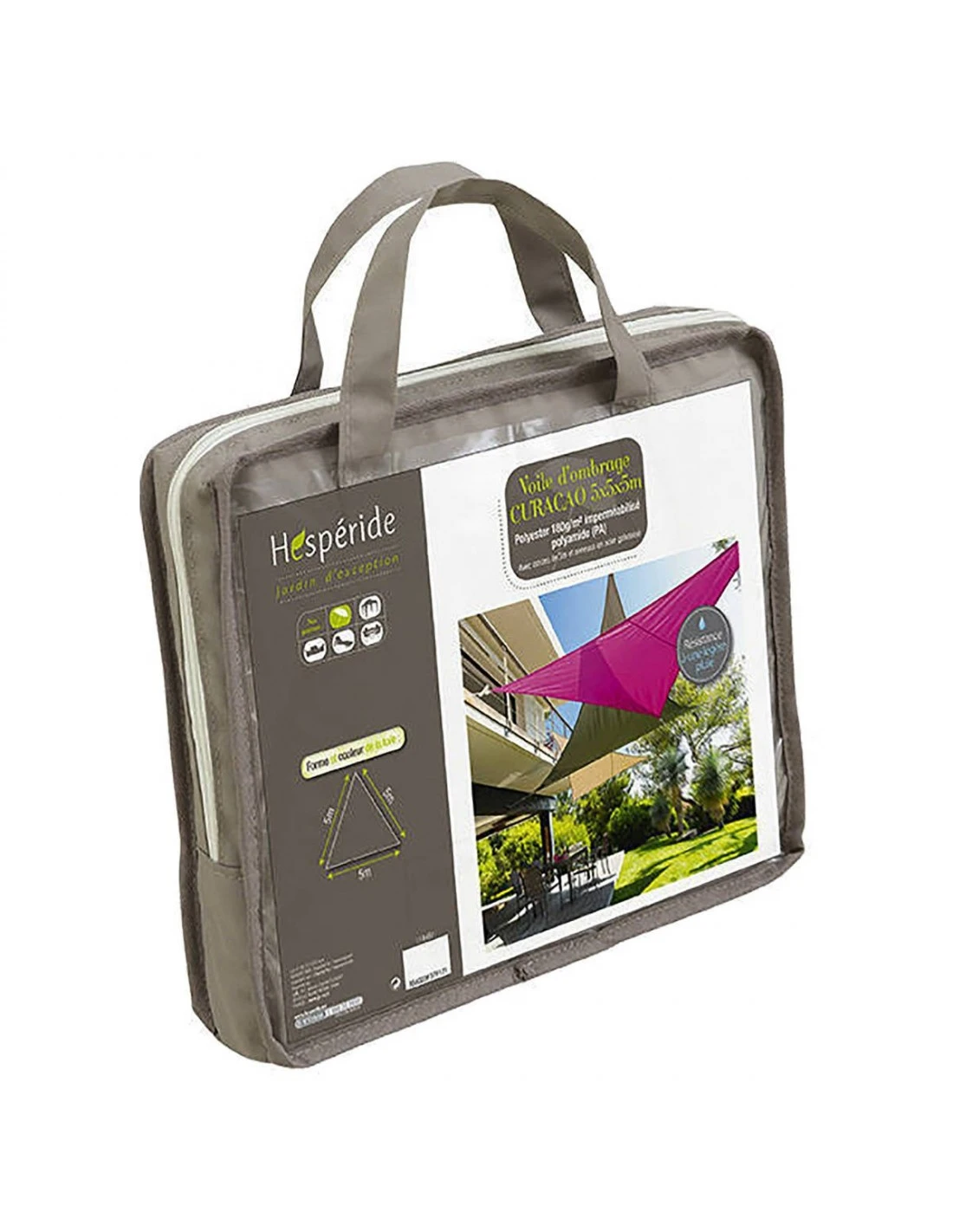 Voile D'ombrage Curacao Triangulaire 5 X 5 X 5 M â Image 3